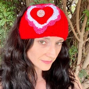 Valentine's day headband / ear warmer